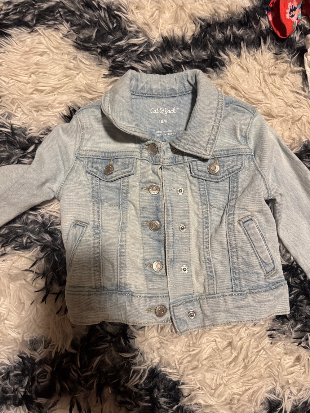 Cat & Jack Light Blue Denim Jean Jacket for Kids